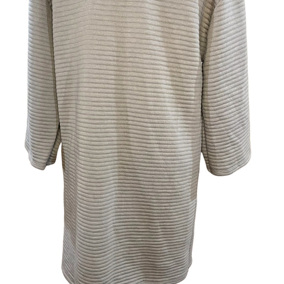 ZARA Size S Dress NEW Mock Turtleneck Ribbed Olive Green Soft Tunic Minamalist - Picture 14 of 15